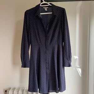 Polka dot shirt dress